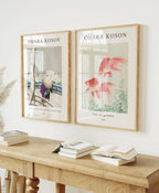 2 Vertical 5x7 Wall Frames Mockup With Reflection