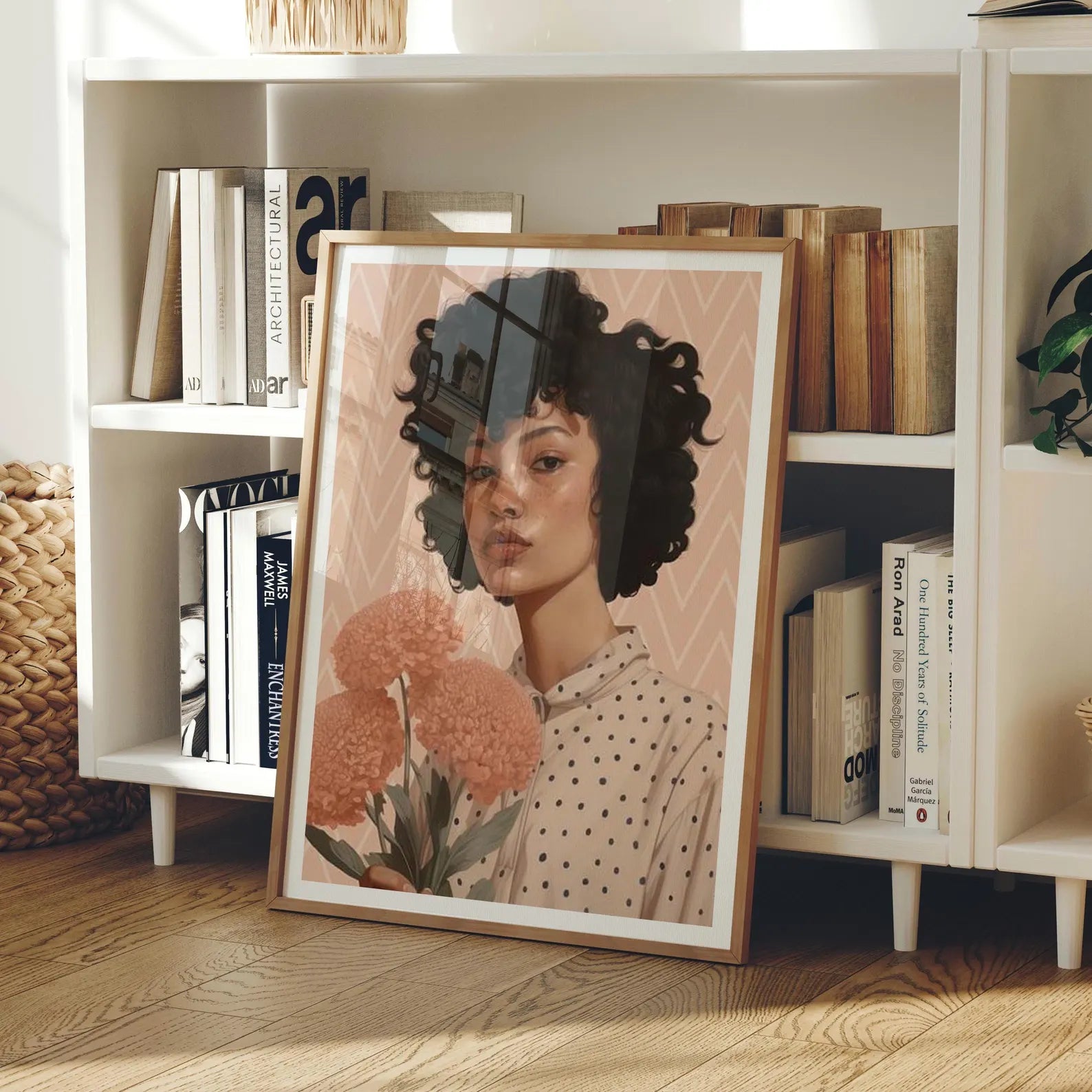 Vertical 3x4 Frame Mockup With Reflection