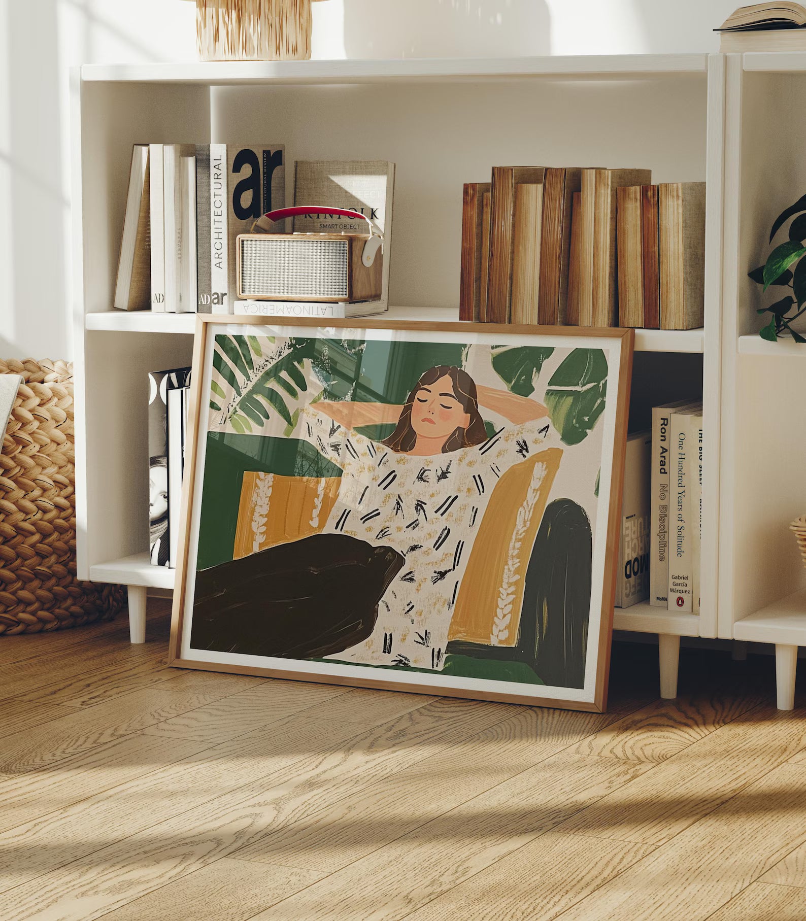 Horizontal 4x3 Frame Mockup With Reflection