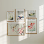 5 Wall 5x7 Frames Mockup With Sunlight