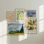 5 Wall 5x7 Frames Mockup With Sunlight