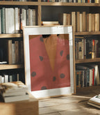 Vertical 3x4 Library Frame Mockup With Reflection