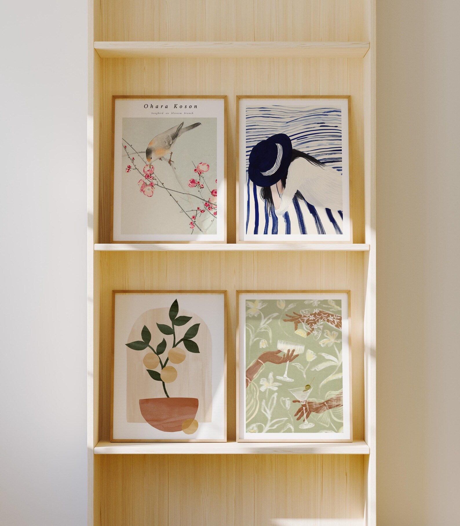 4 Vertical 3x4 Frames Mockup With Sunlight