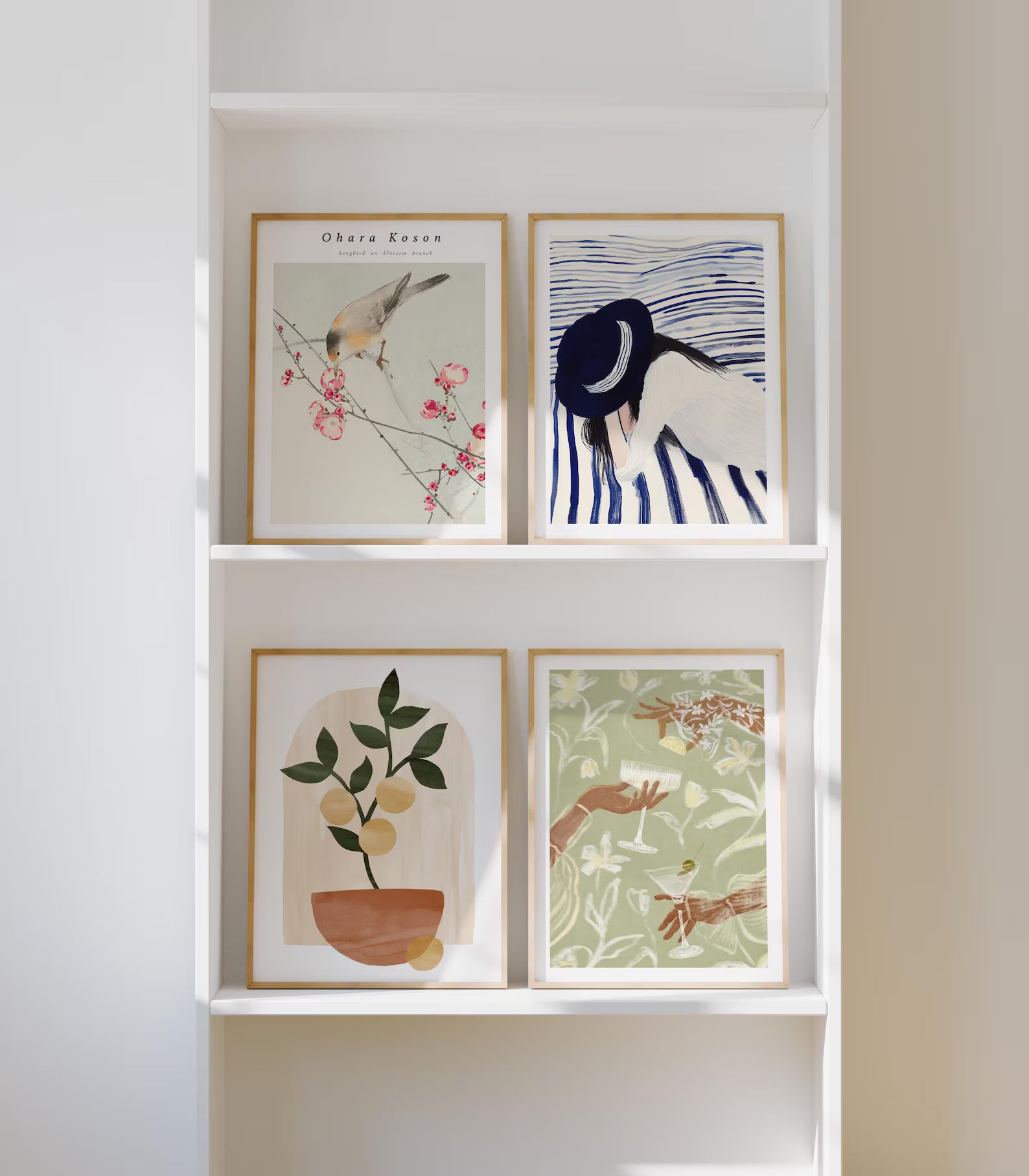 4 Vertical 3x4 Frames Mockup With Sunlight