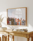 Horizontal 4x3 Wall Frame Mockup With Reflection