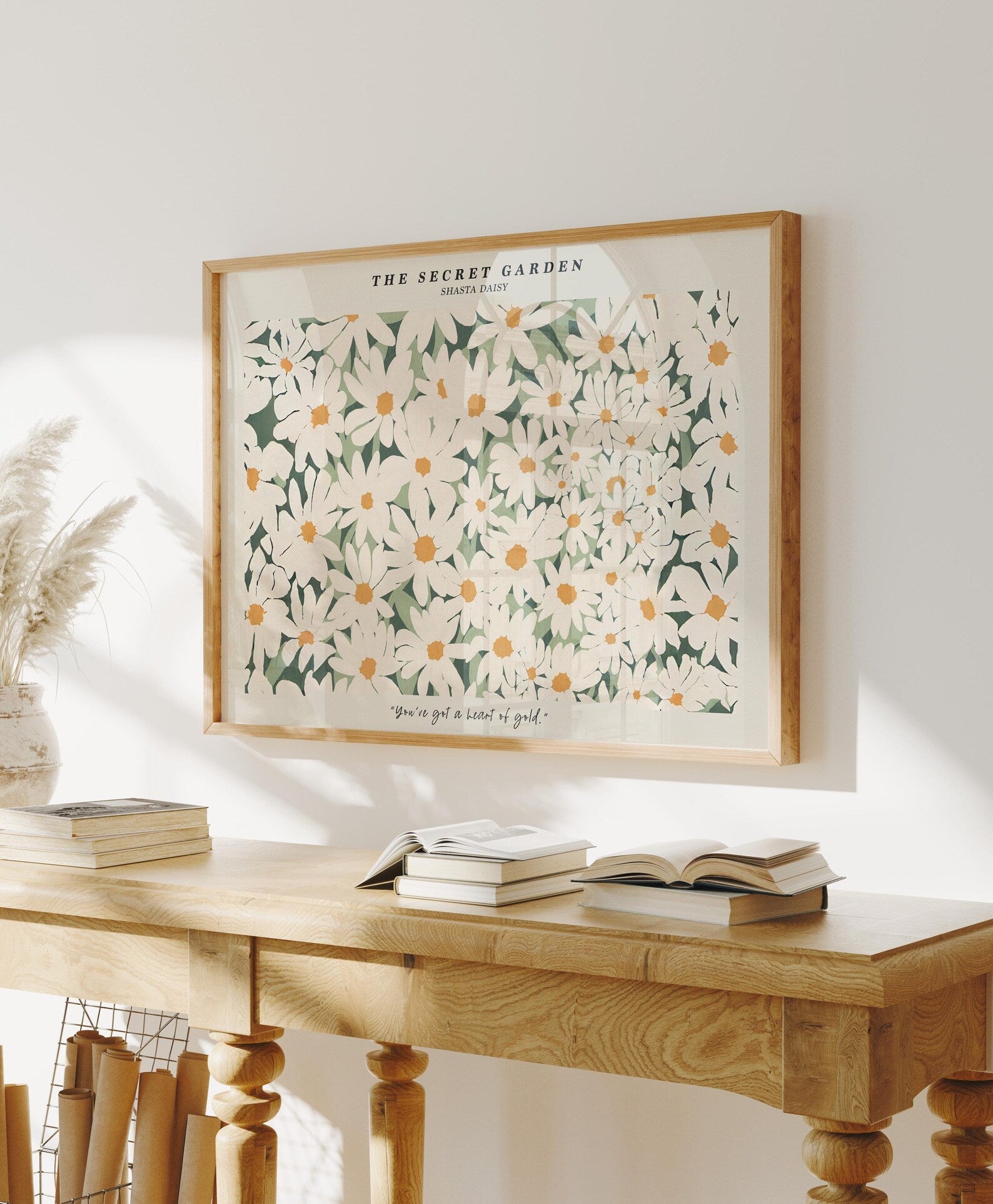 Horizontal 4x3 Wall Frame Mockup With Reflection