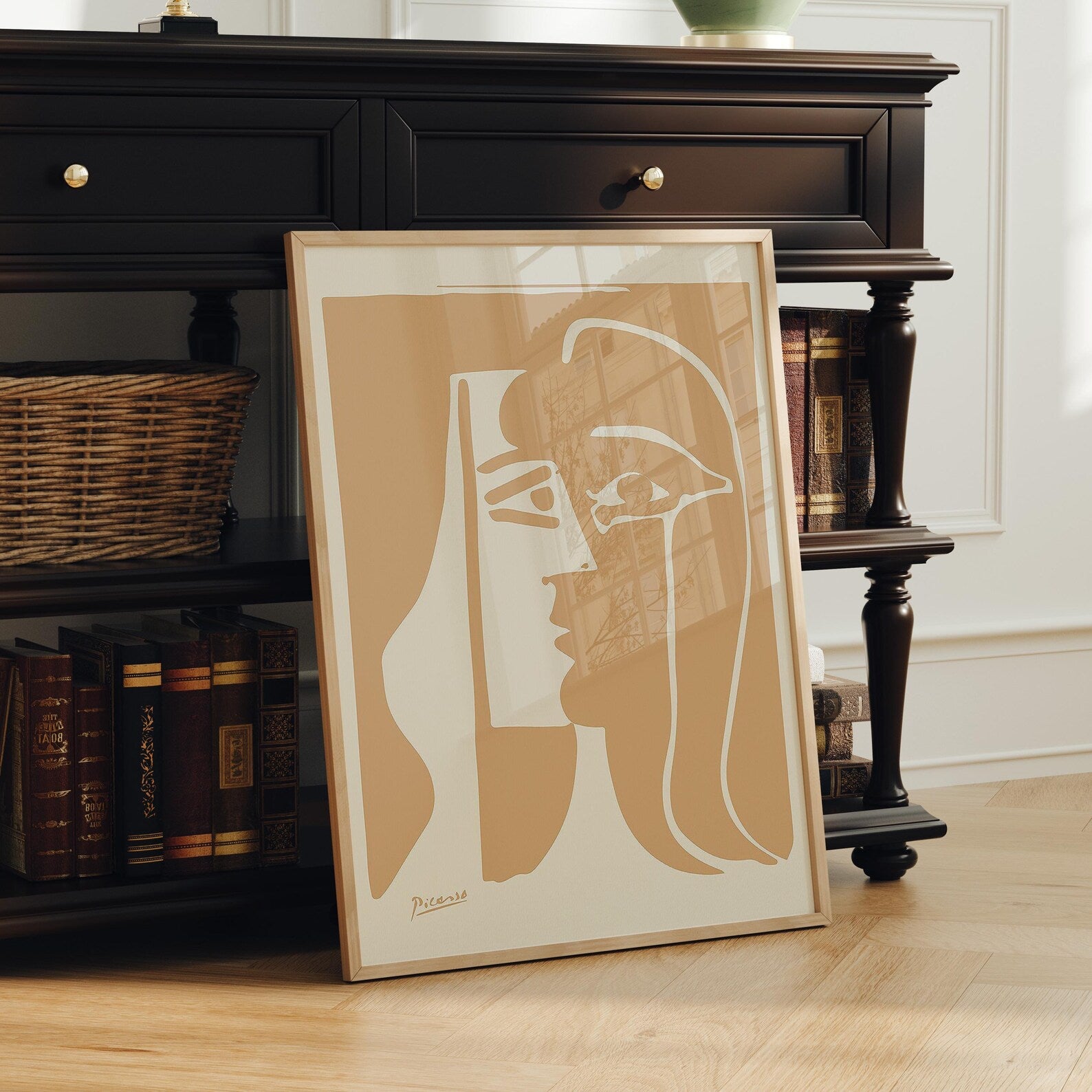 Vertical 3x4 Frame Mockup With Reflection