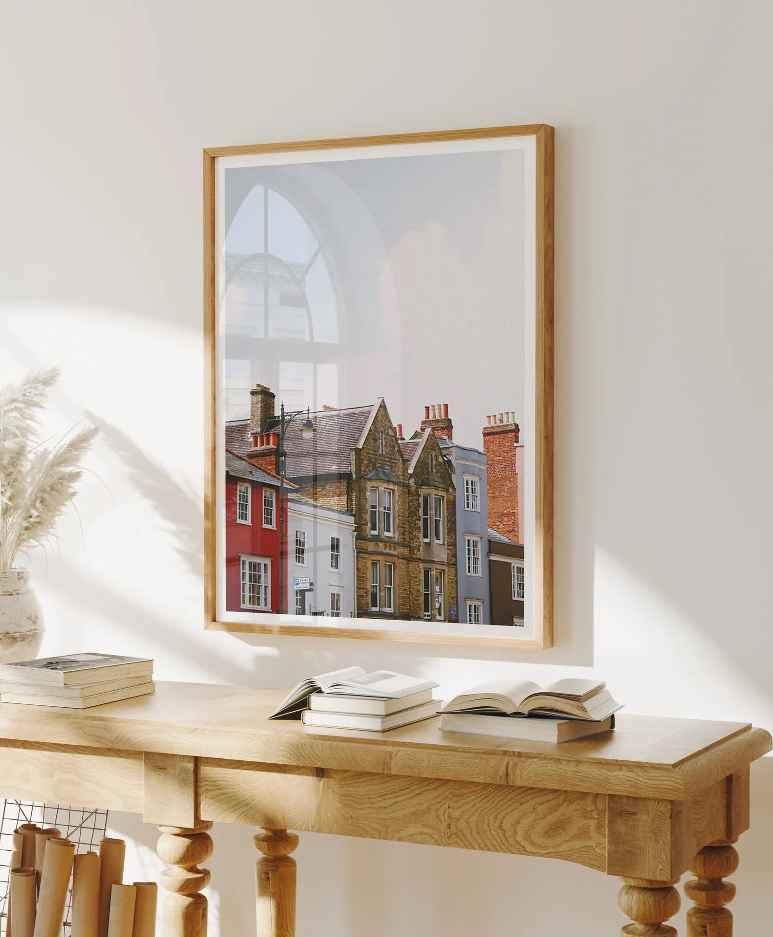 Vertical 3x4 Wall Frame Mockup With Reflection