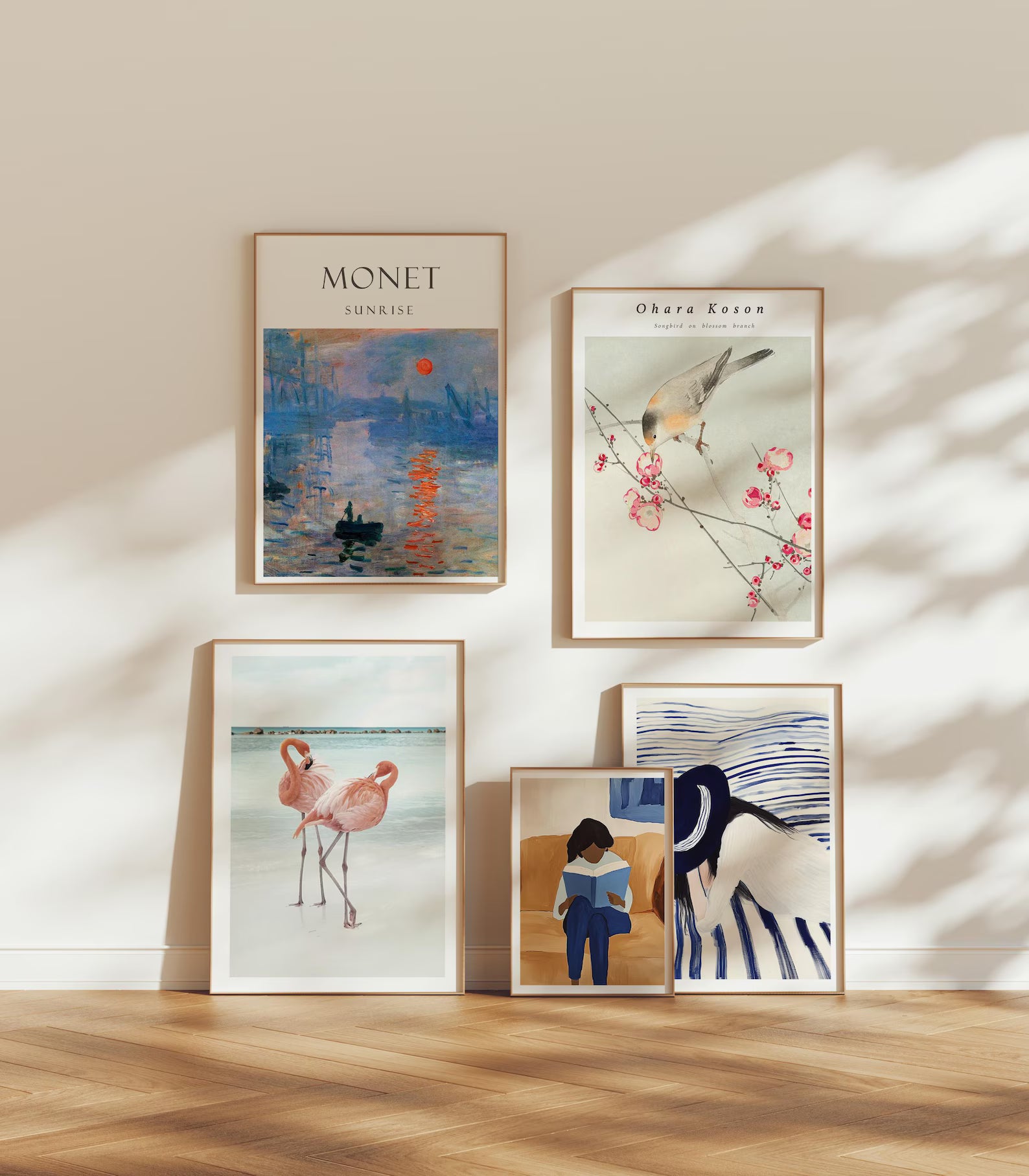 5 Vertical 5x7 Frames Mockup With Sunlight