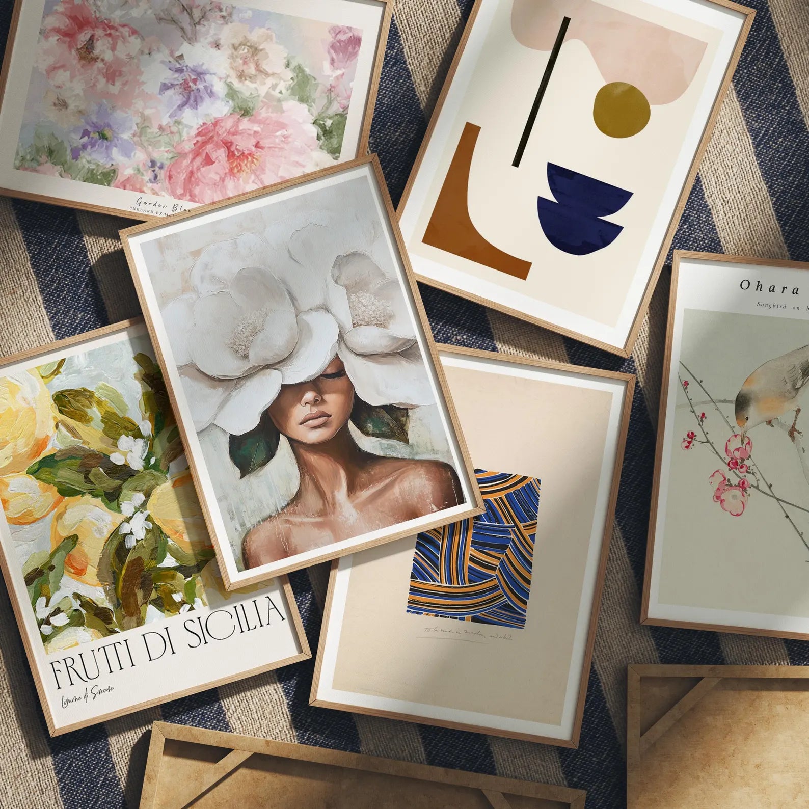 6 Vertical A Series Frames Mockup With Sunlight