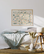 Horizontal 4x3 Bedroom Wall Frame Mockup With Sunlight