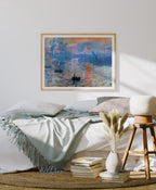 Horizontal 4x3 Bedroom Wall Frame Mockup With Sunlight