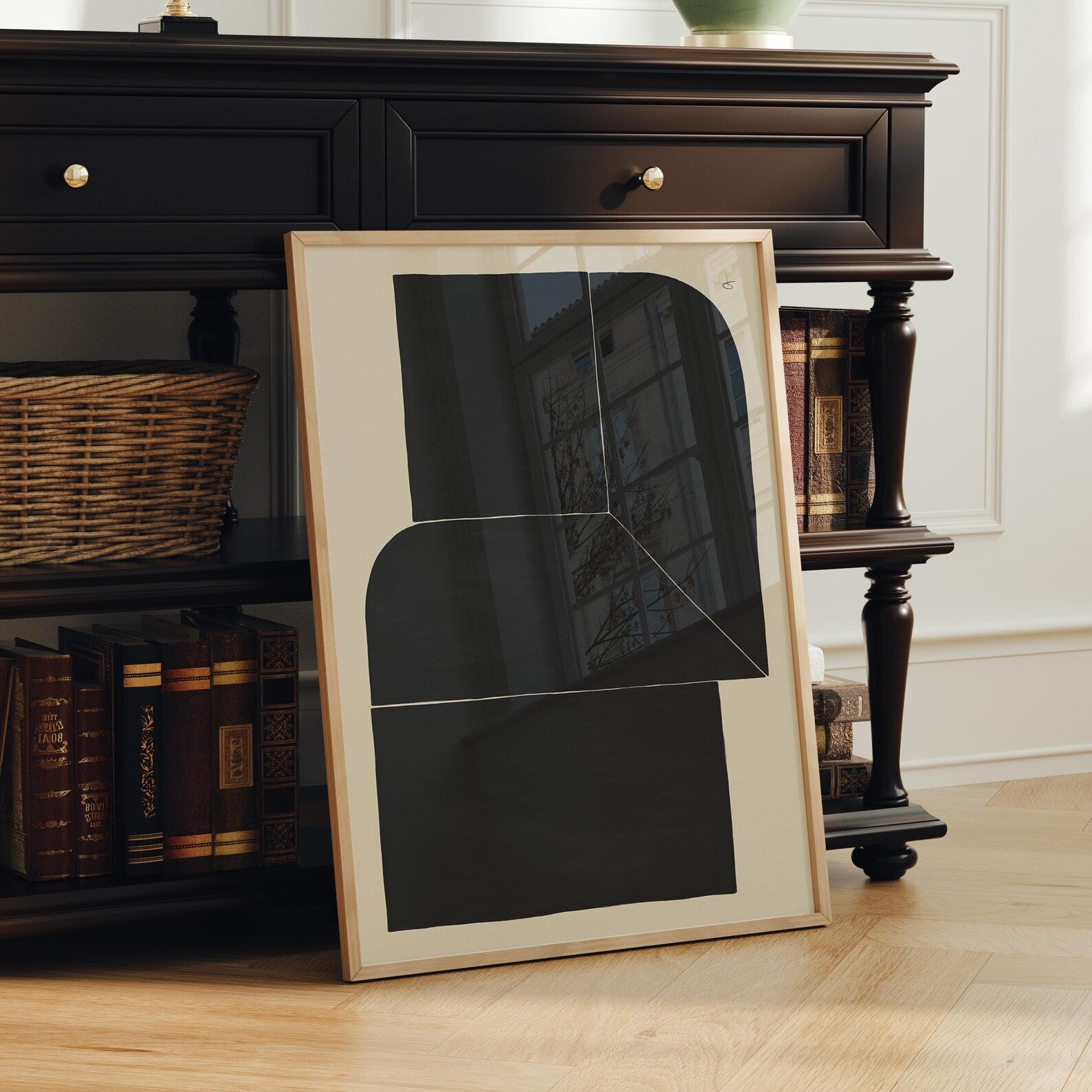 Vertical 3x4 Frame Mockup With Reflection