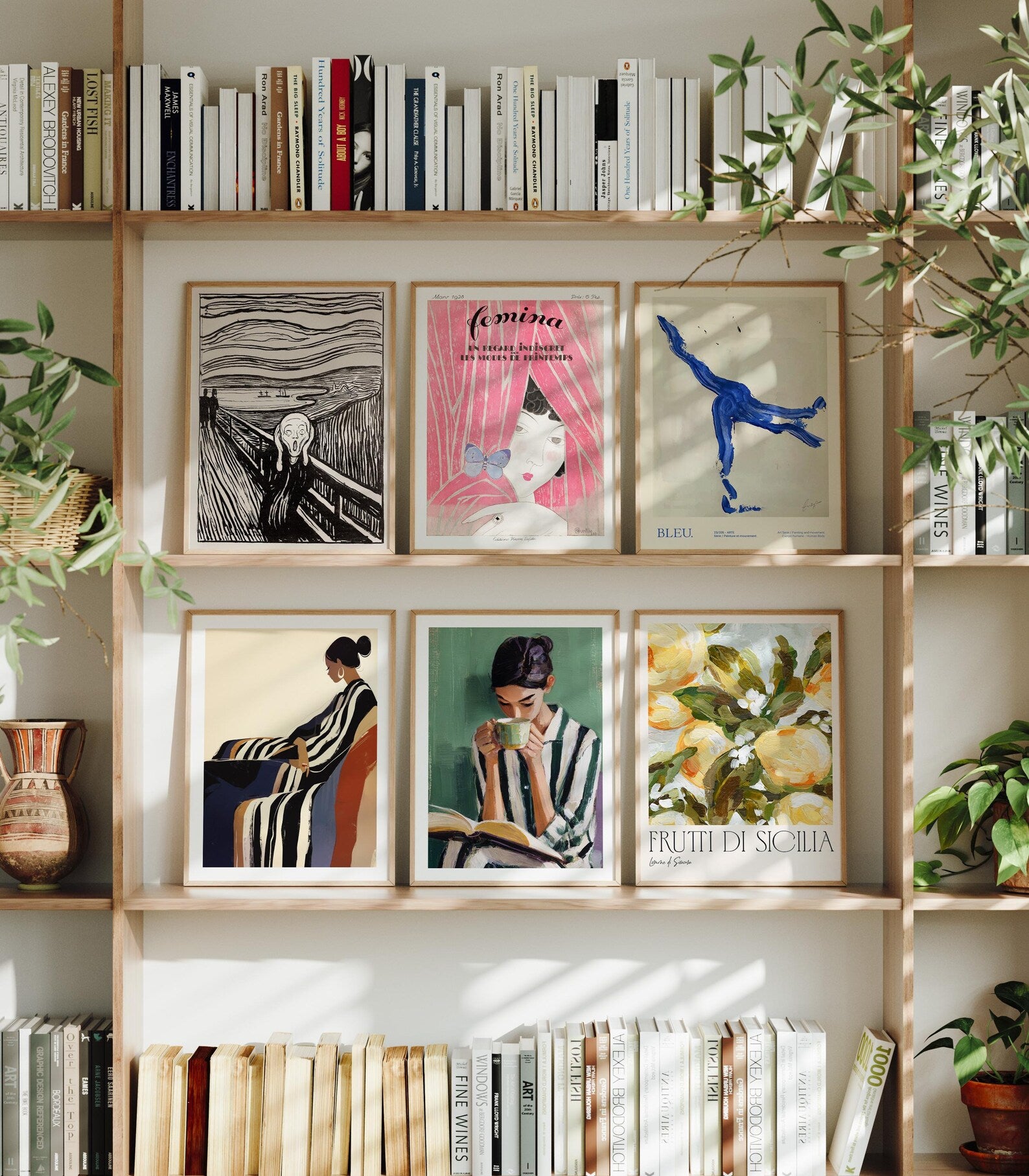 6 Vertical 3x4 Frames Mockup With Sunlight