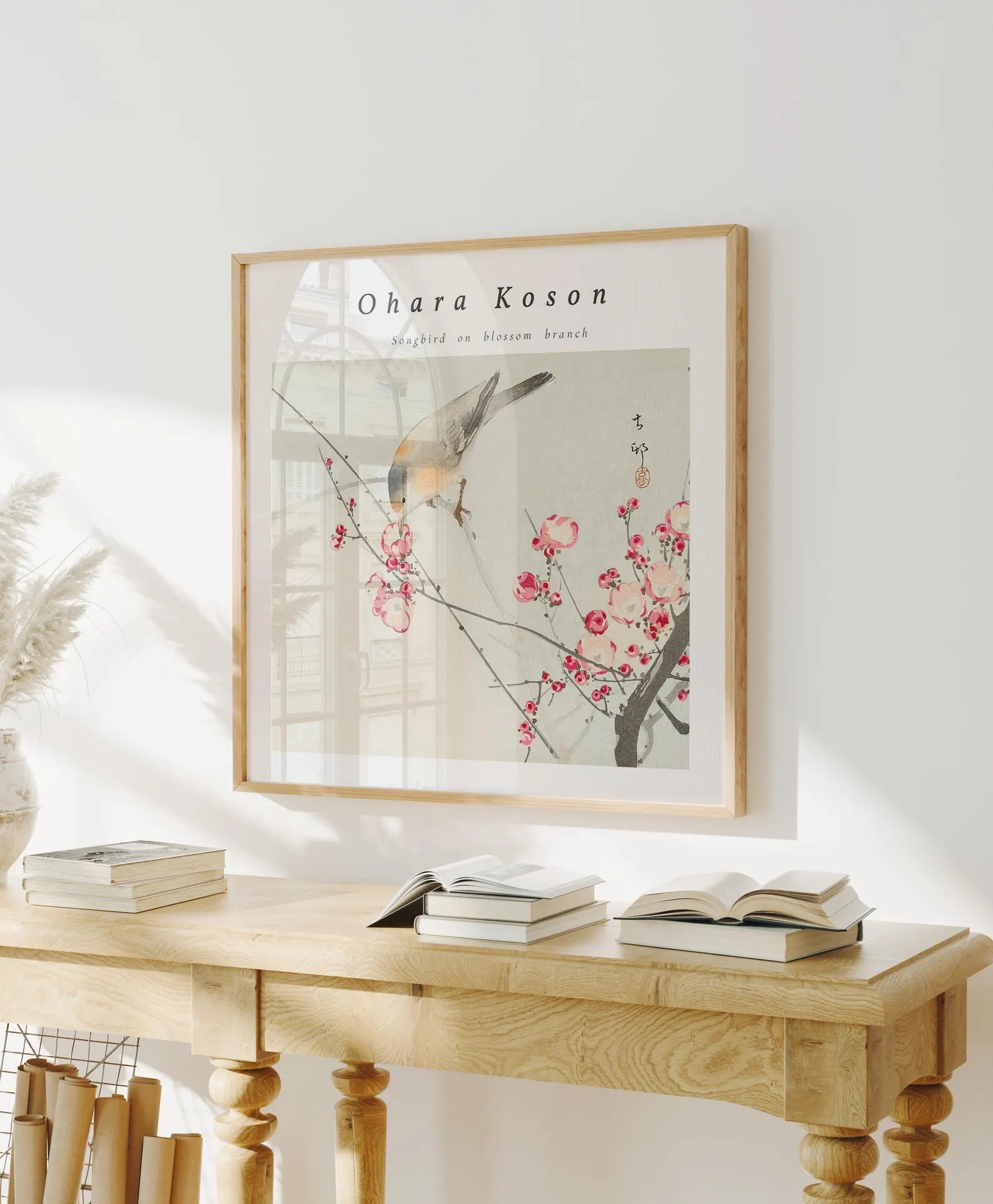 Square Wall Frame Mockup With Reflection