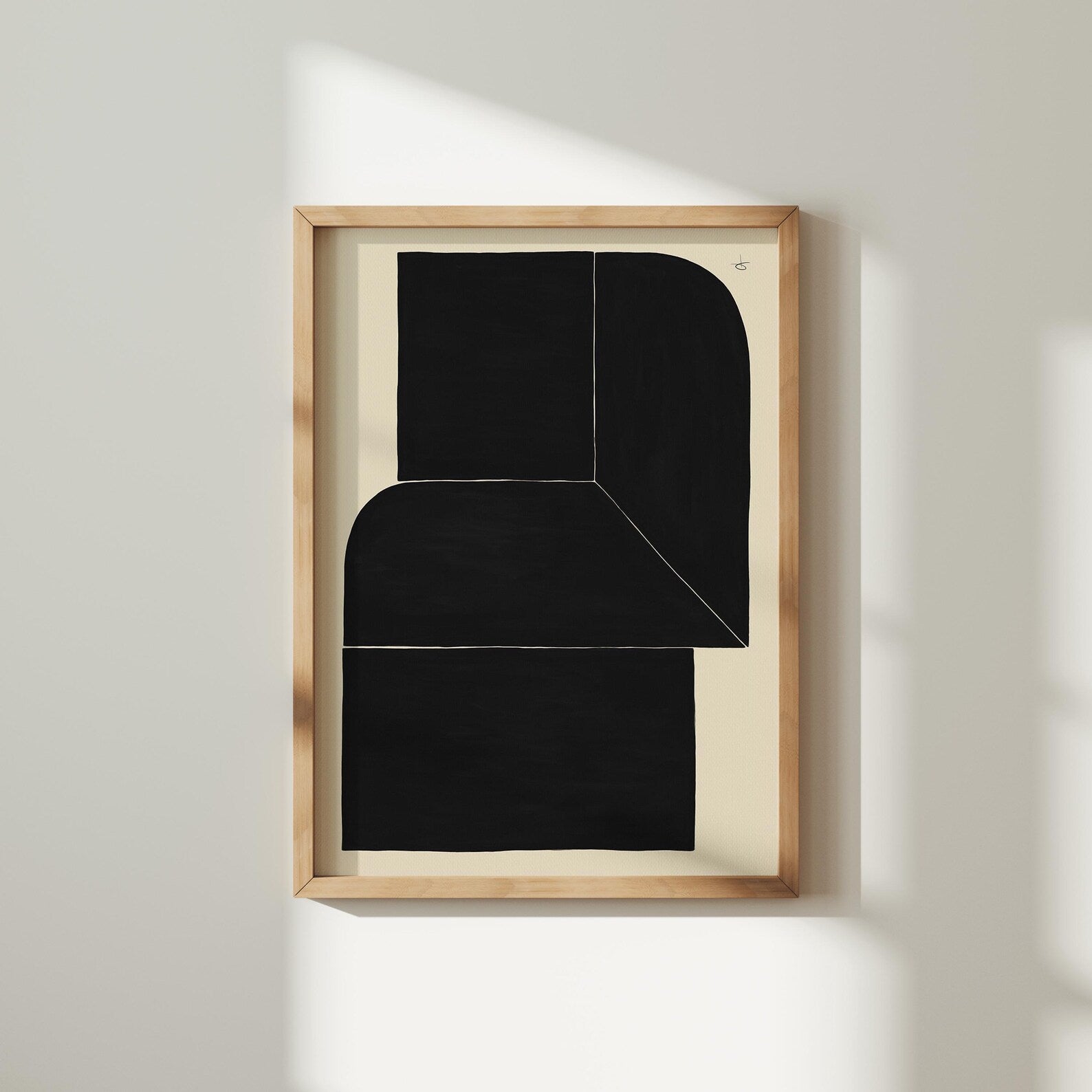 Vertical 5x7 Wall Frame Mockup With Sunlight