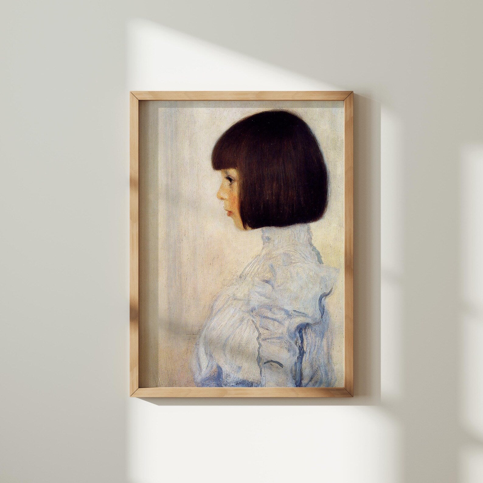 Vertical 5x7 Wall Frame Mockup With Sunlight