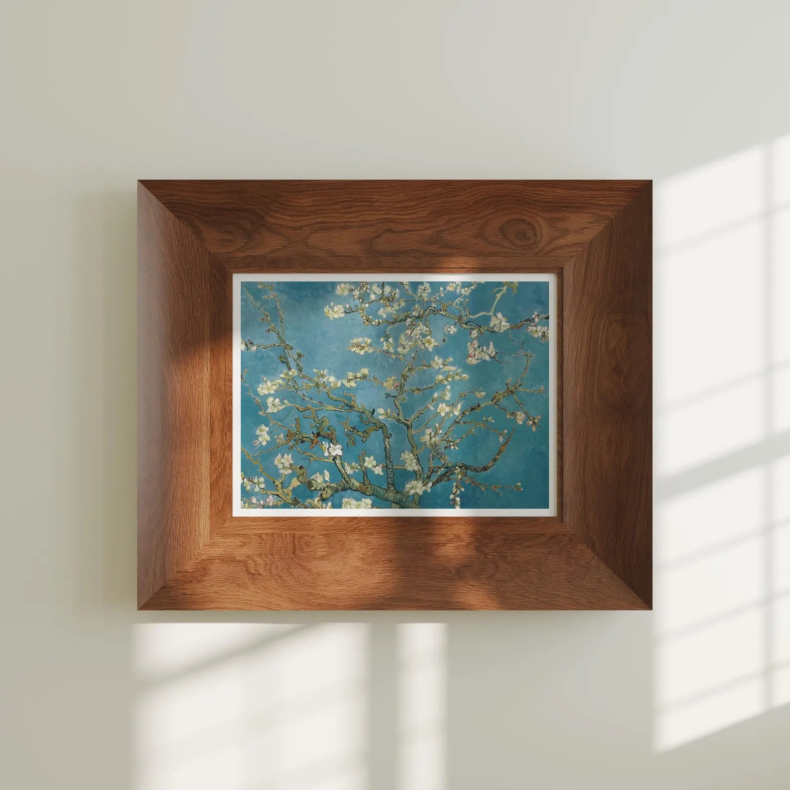 Horizontal 4x3 Wall Frame Mockup With Sunlight