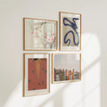 4 Wall Frames 3x4 Mockup With Sunlight Reflection