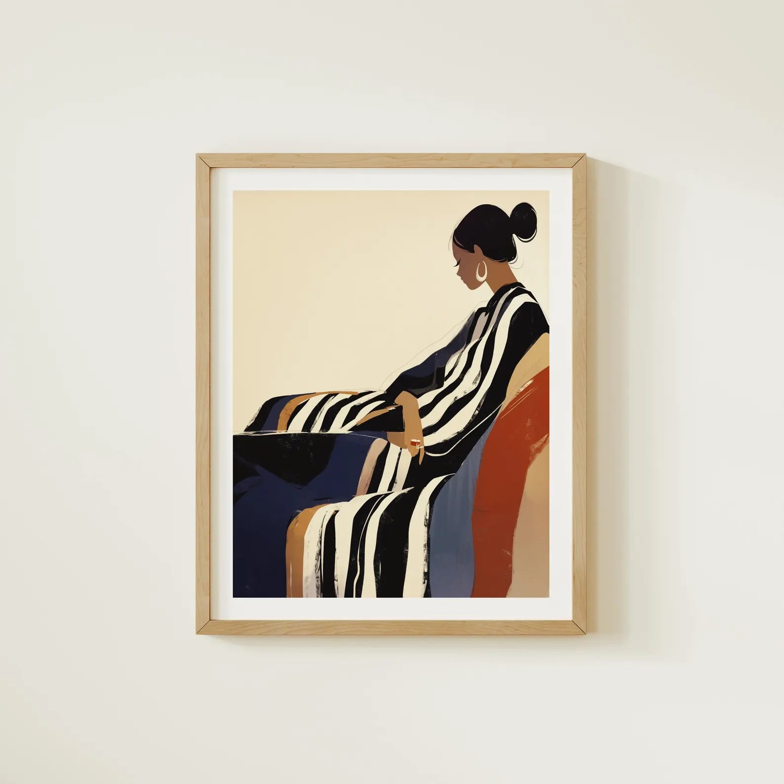 Vertical 8x10 Wall Frame Mockup With Sunlight