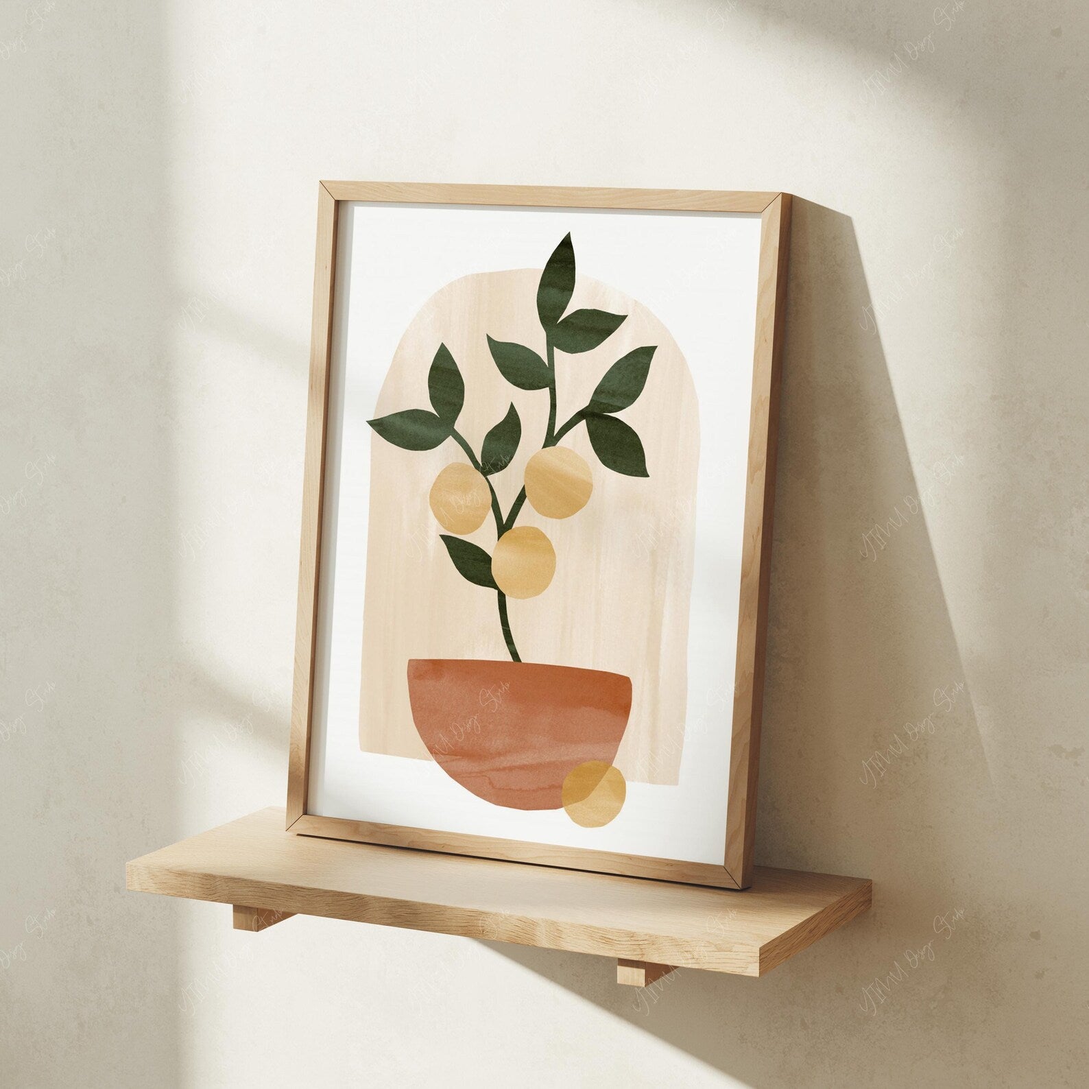 Vertical 3x4 Frame Mockup With Reflection
