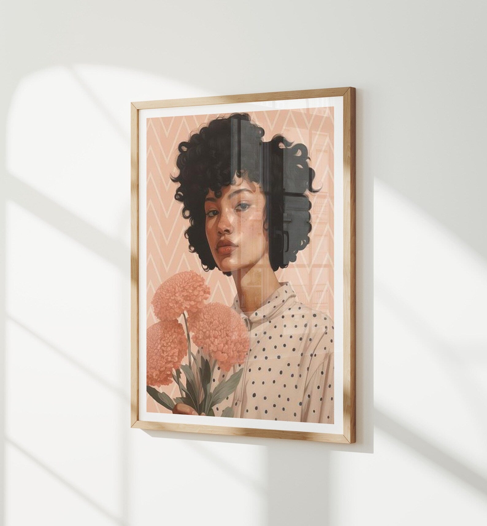 Vertical 3x4 Wall Frame Mockup With Sunlight