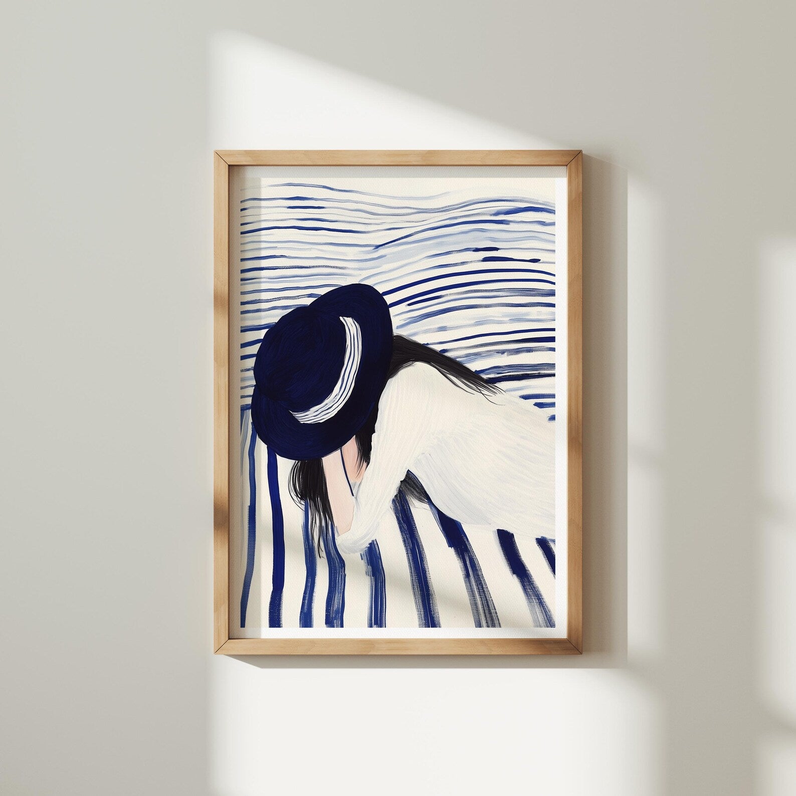 Vertical 5x7 Wall Frame Mockup With Sunlight