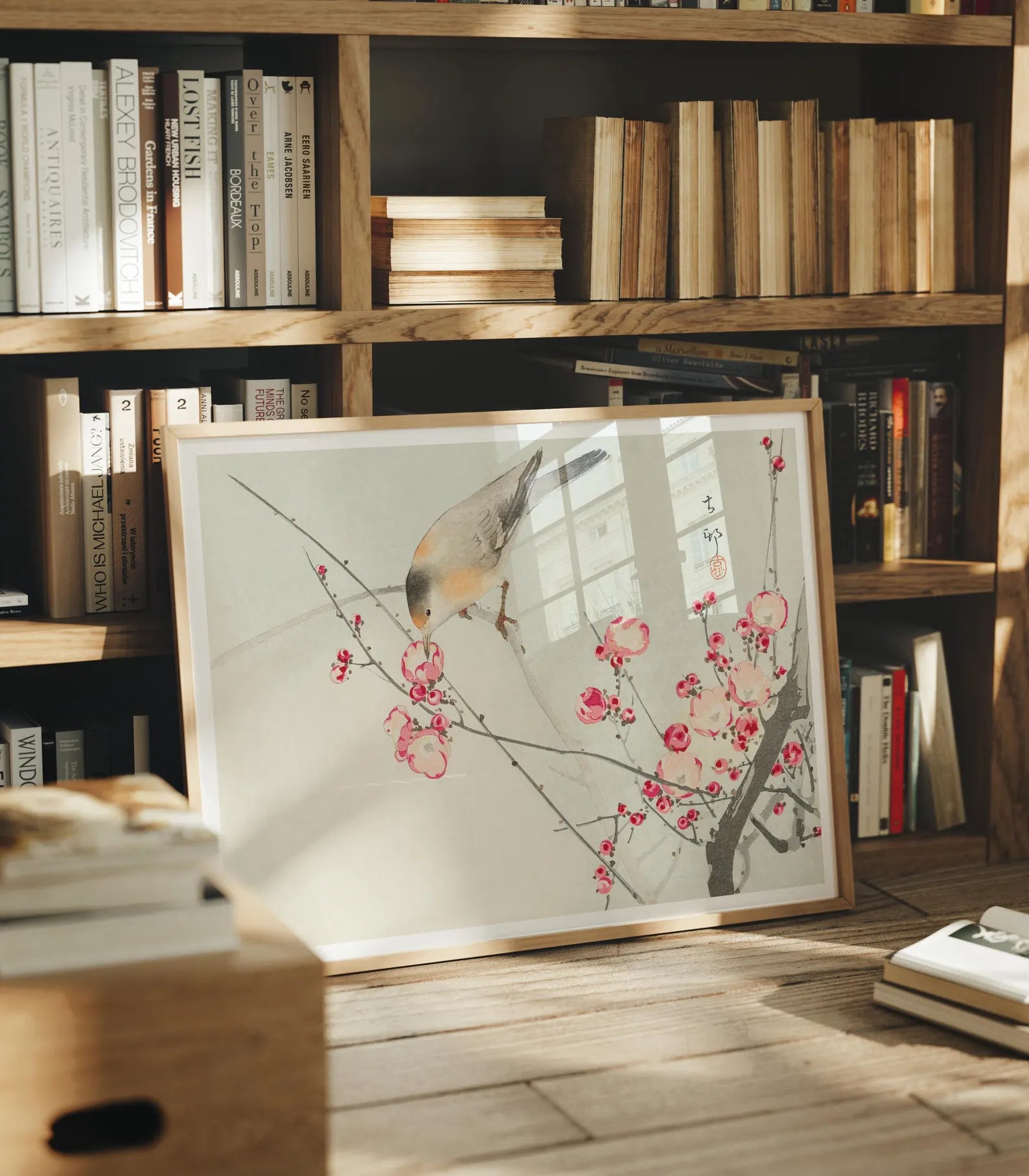 Horizontal Library 4x3 Frame Mockup With Sunlight