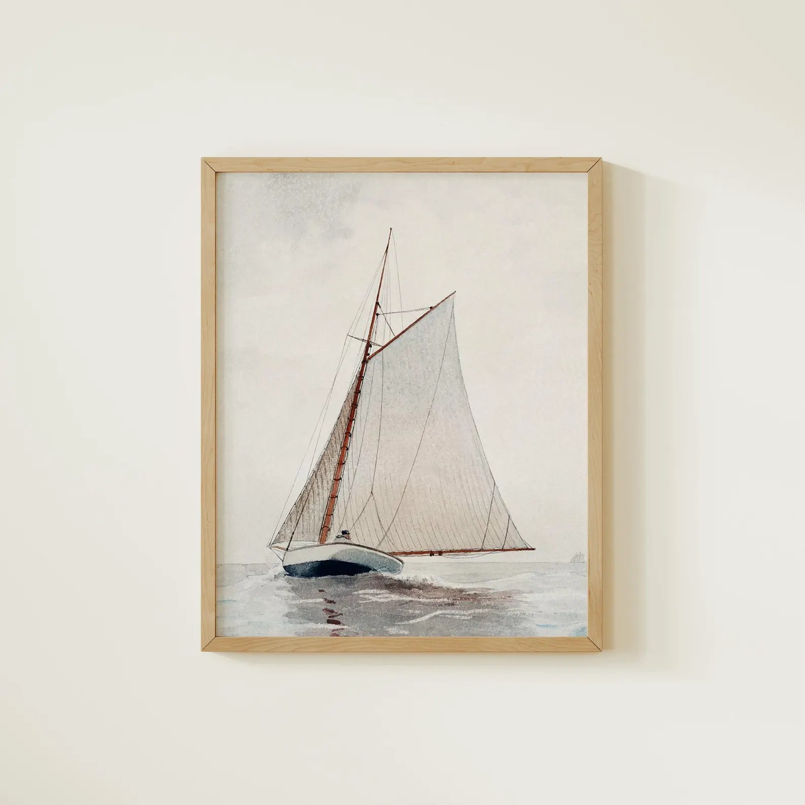 Vertical 8x10 Wall Frame Mockup With Sunlight