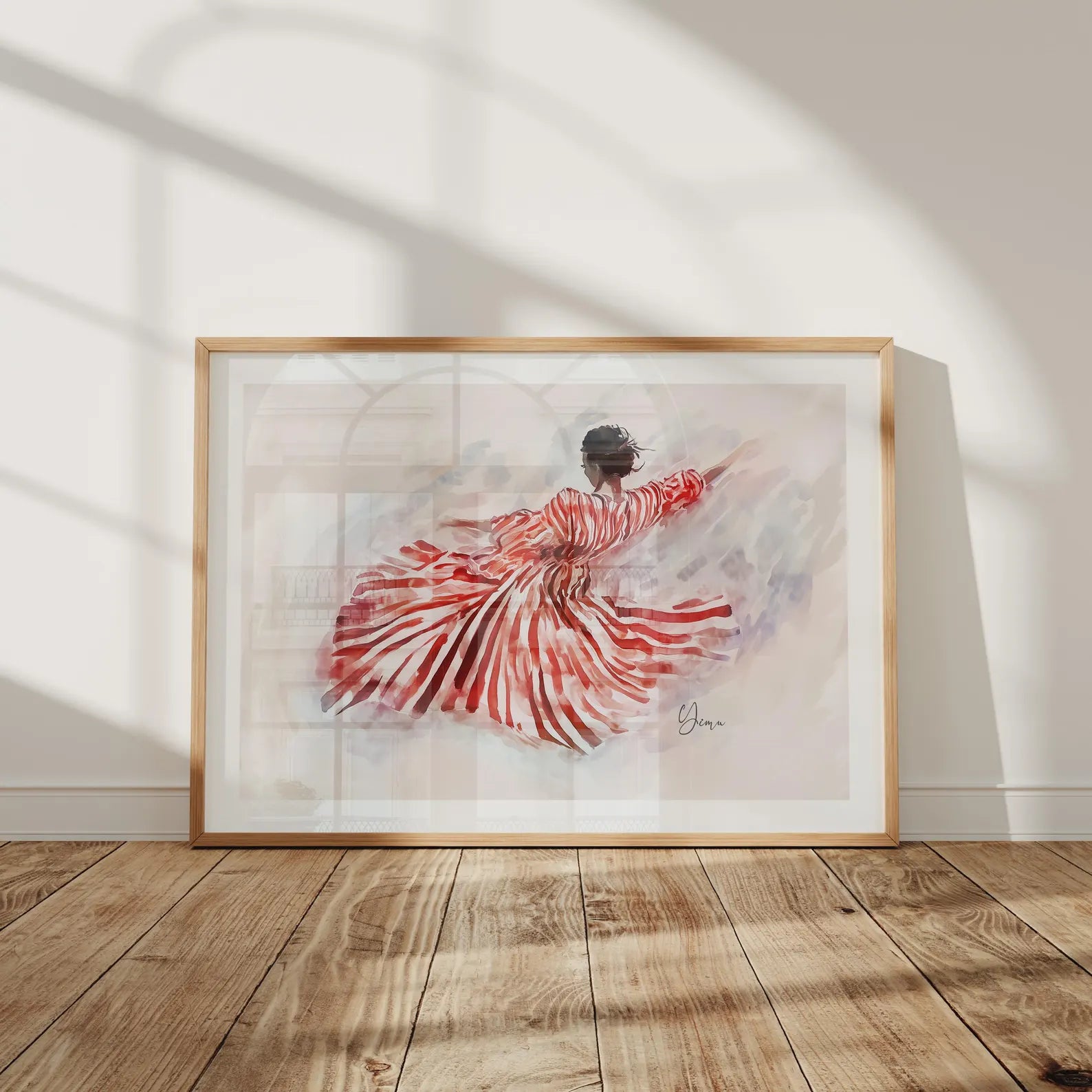 Horizontal 7x5 Frame Mockup With Sunlight