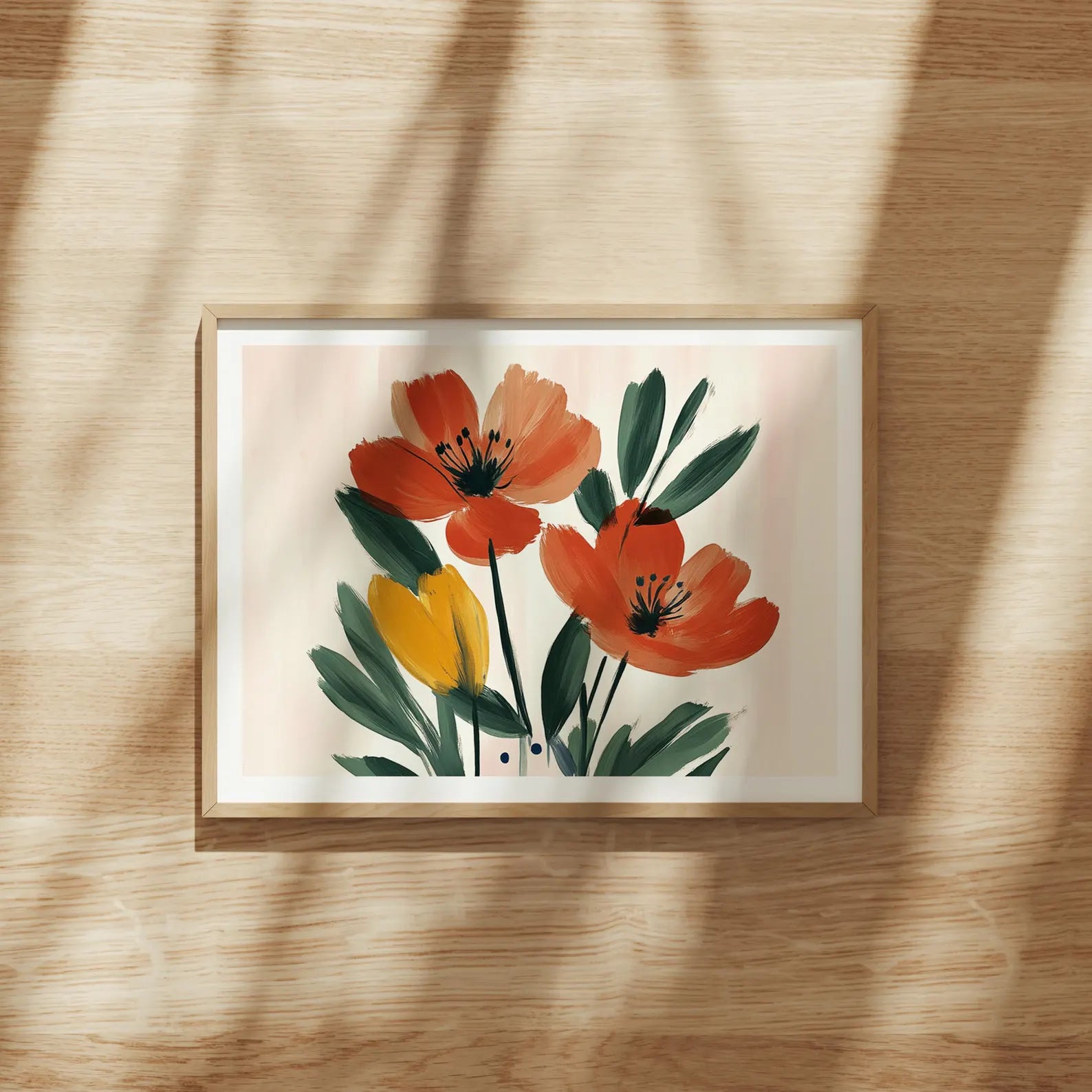 Horizontal 4x3 Frame Mockup With Sunlight