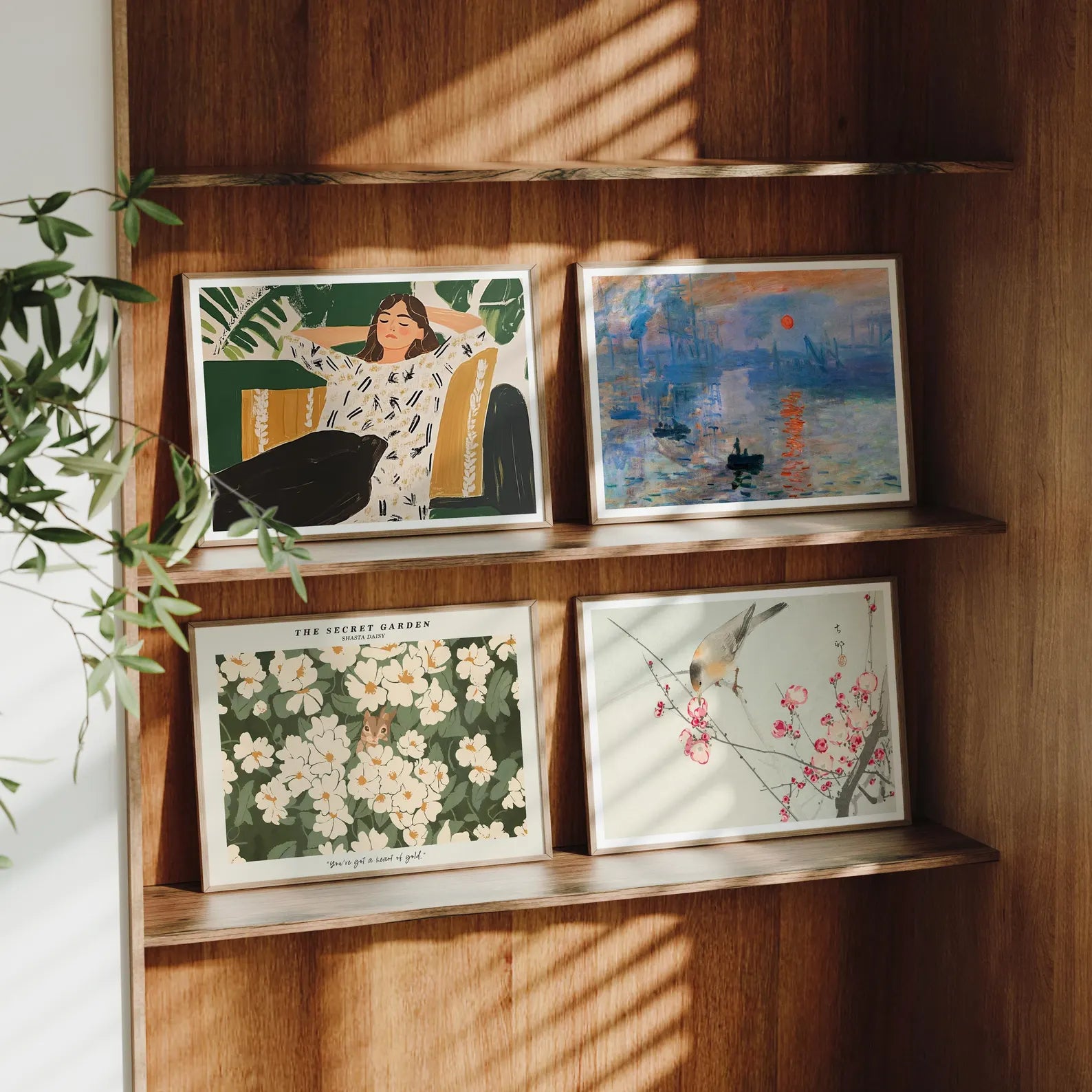 4 Horizontal 7x5 Frames Mockup WIth Sunlight