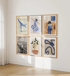 6 Vertical 3x4 Wall Frames Mockup With Sunlight