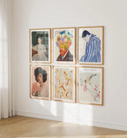 6 Vertical 3x4 Wall Frames Mockup With Sunlight