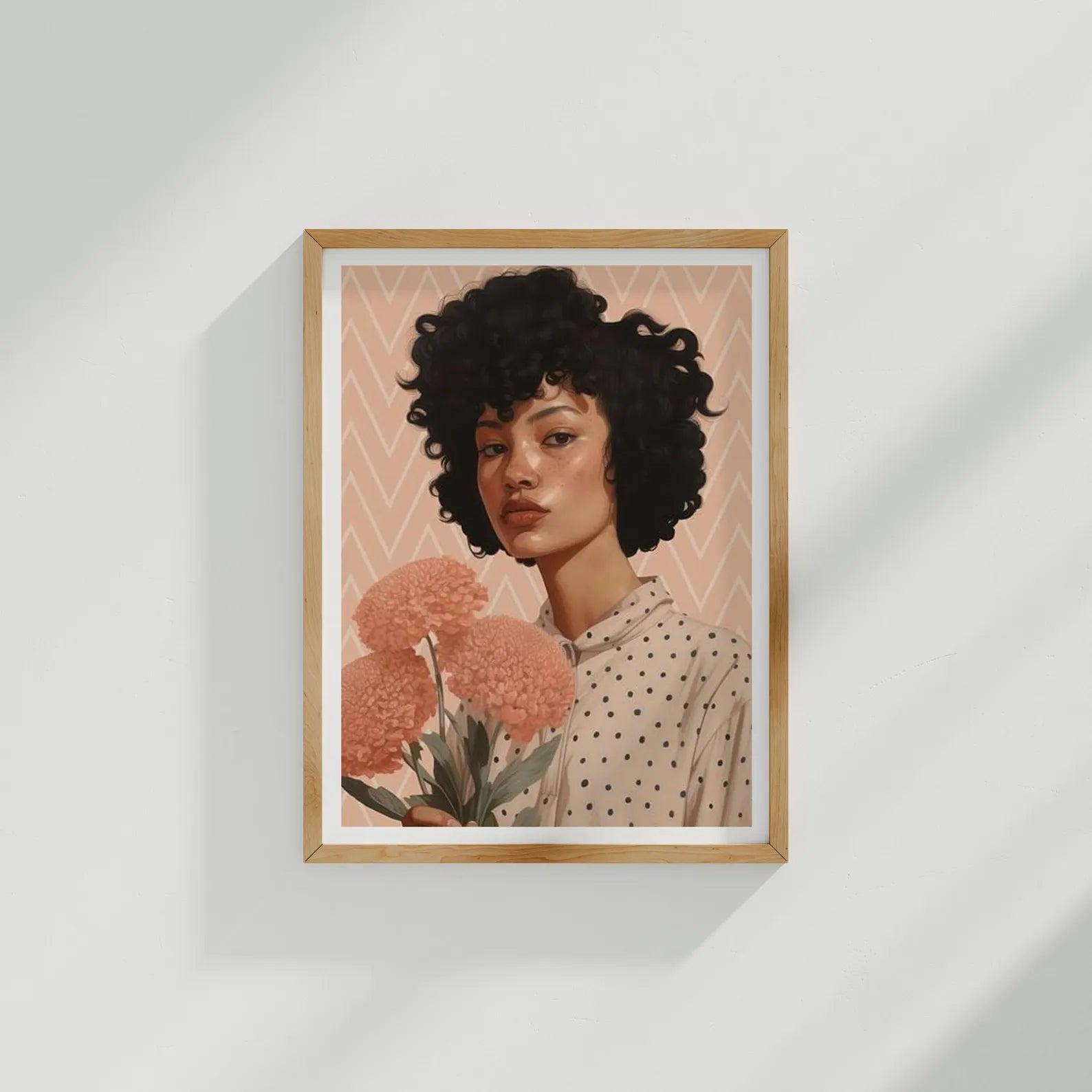 Vertical 3x4 Wall Frame Mockup With Sunlight