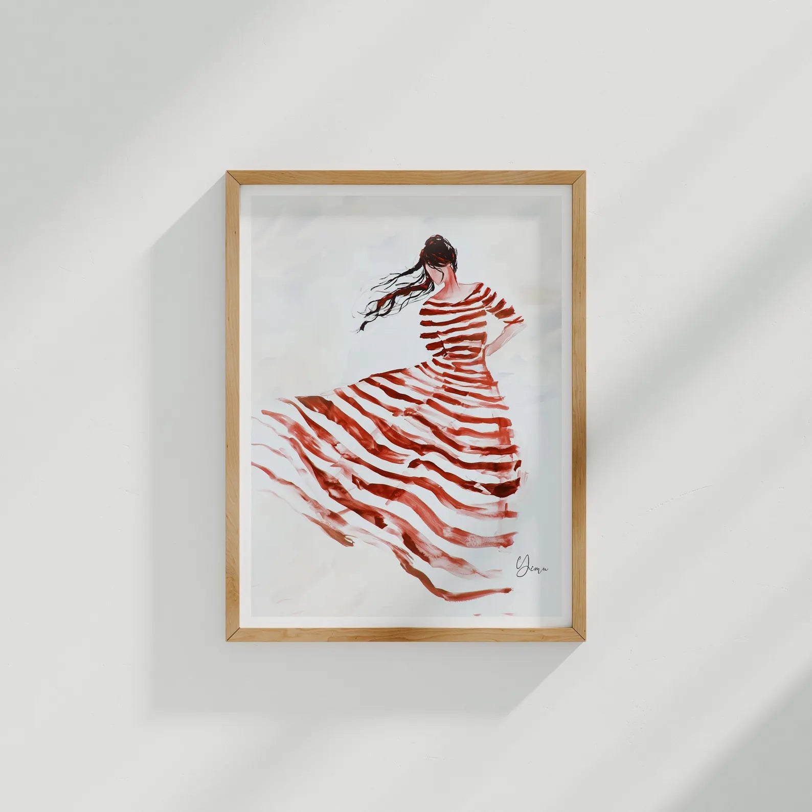 Vertical 3x4 Wall Frame Mockup With Sunlight