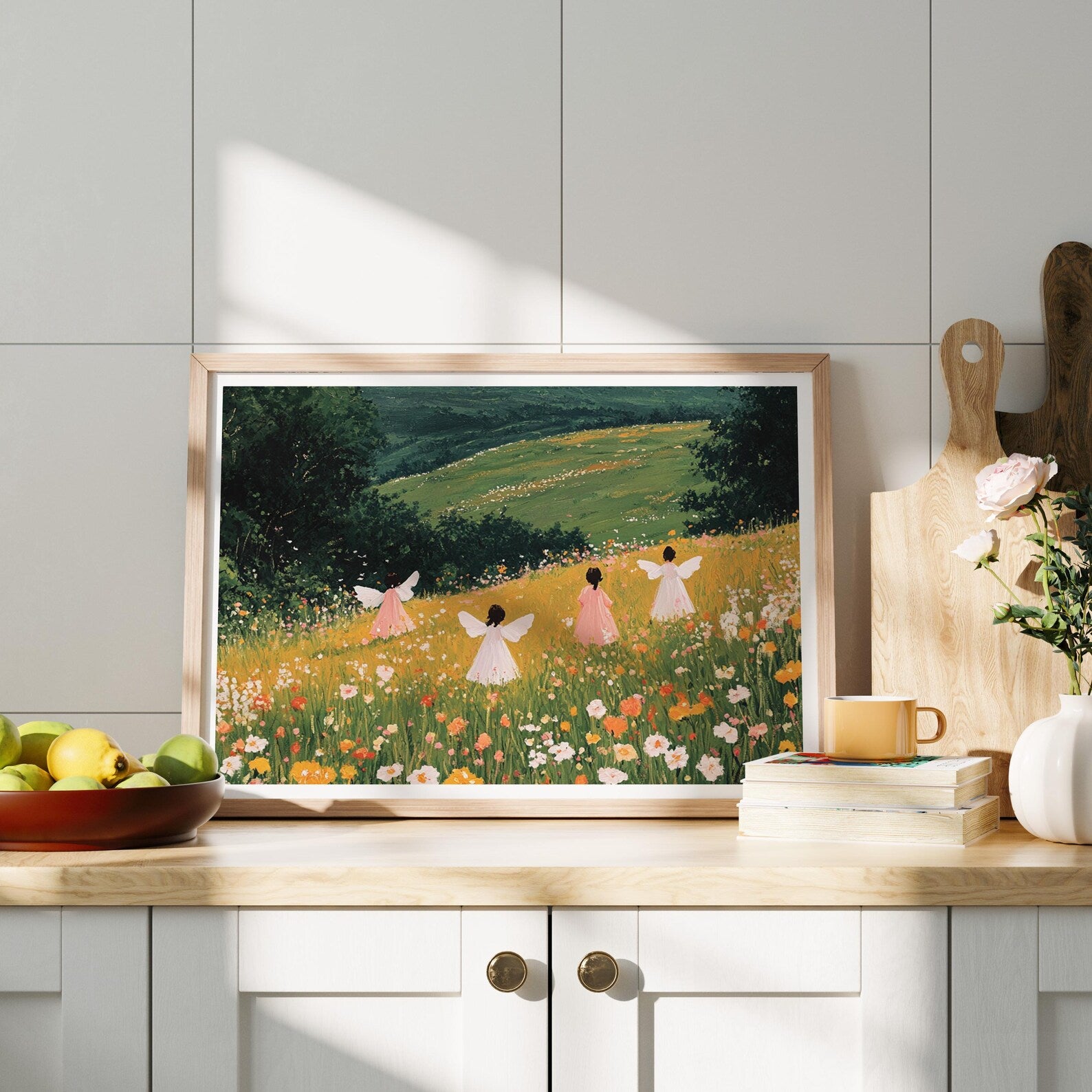 Horizontal Kitchen A Series Frame Mockup With Sunlight