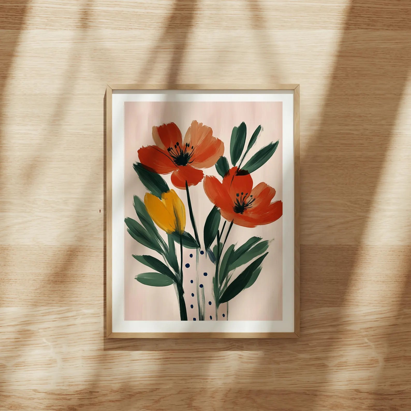 Vertical 3x4 Frame Mockup With Sunlight