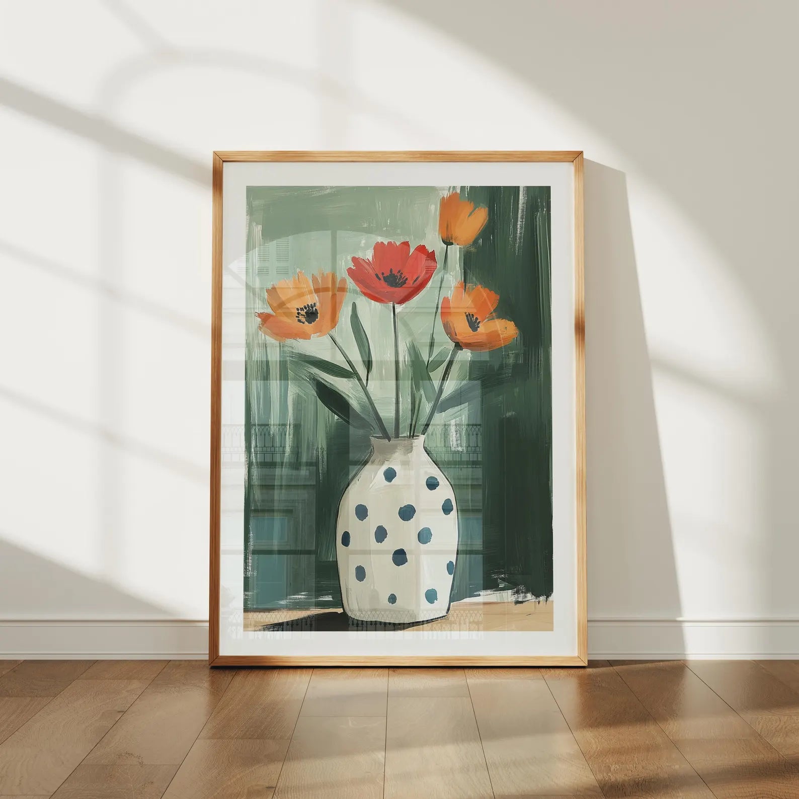 Vertical 3x4 Frame Mockup With Sunlight
