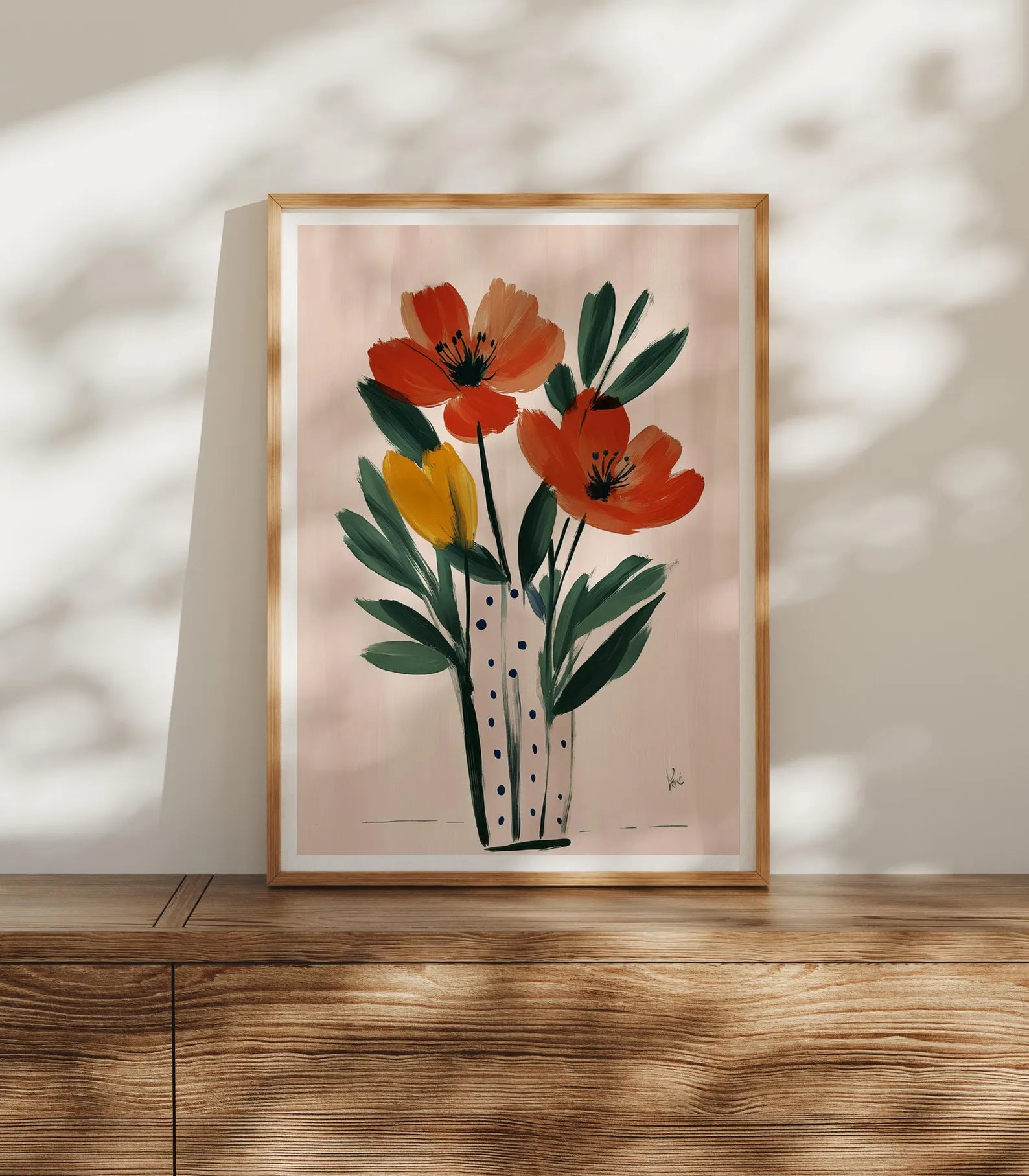 Vertical 5x7 Frame Mockup With Sunlight