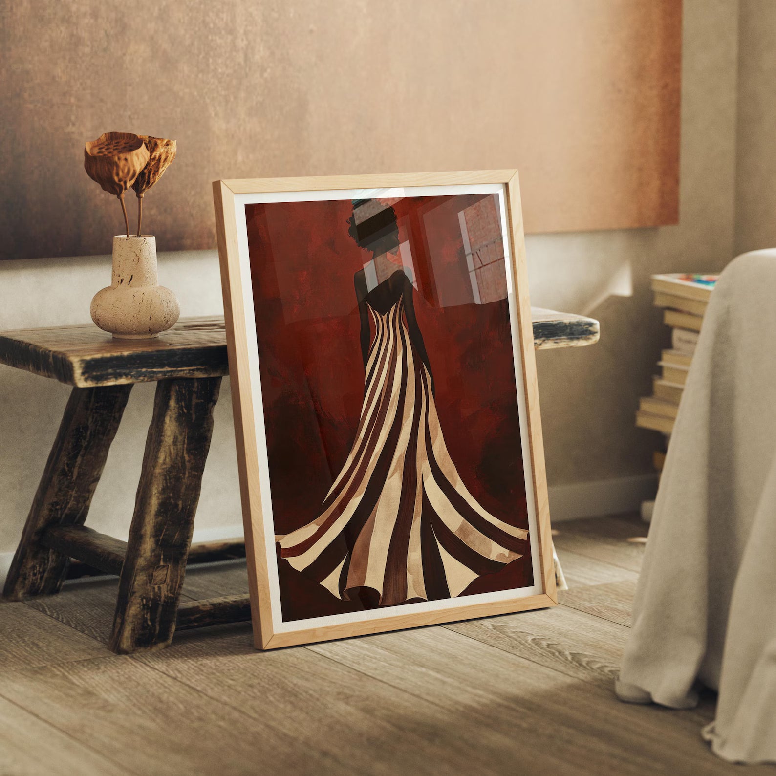 Vertical 3x4 Frame Mockup With Reflection