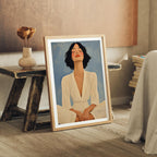 Vertical 3x4 Frame Mockup With Reflection