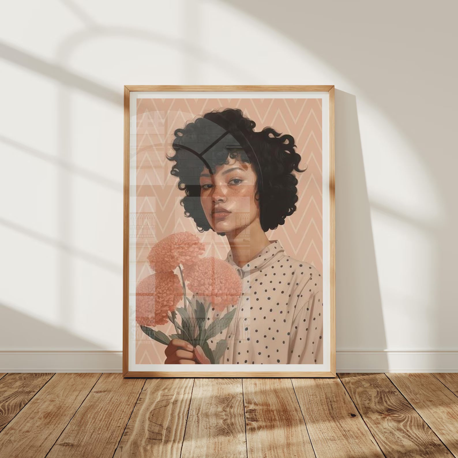 Vertical 3x4 Frame Mockup With Reflection