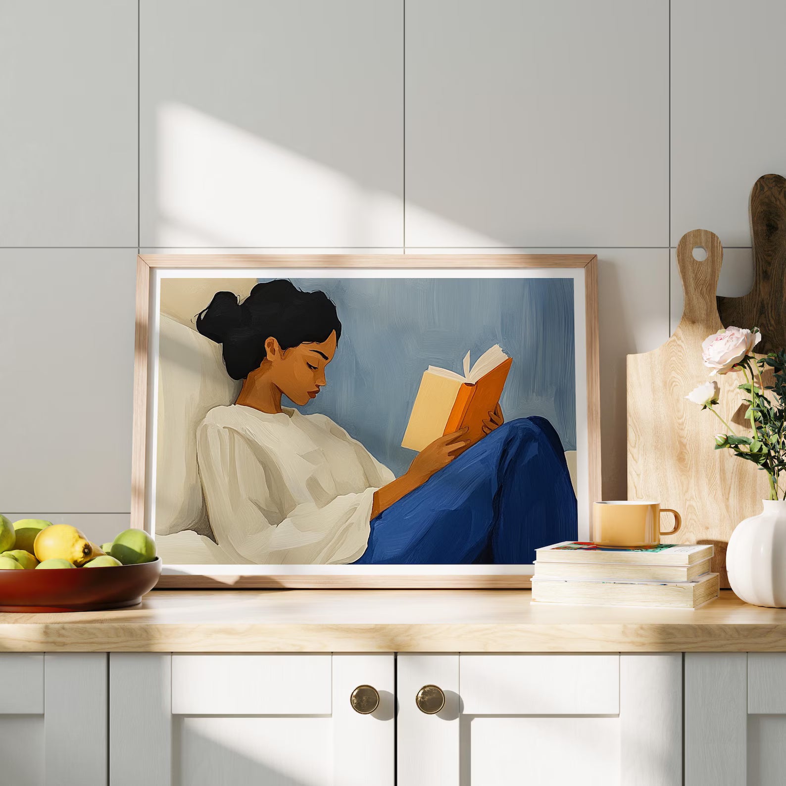 Horizontal Kitchen A Series Frame Mockup With Sunlight