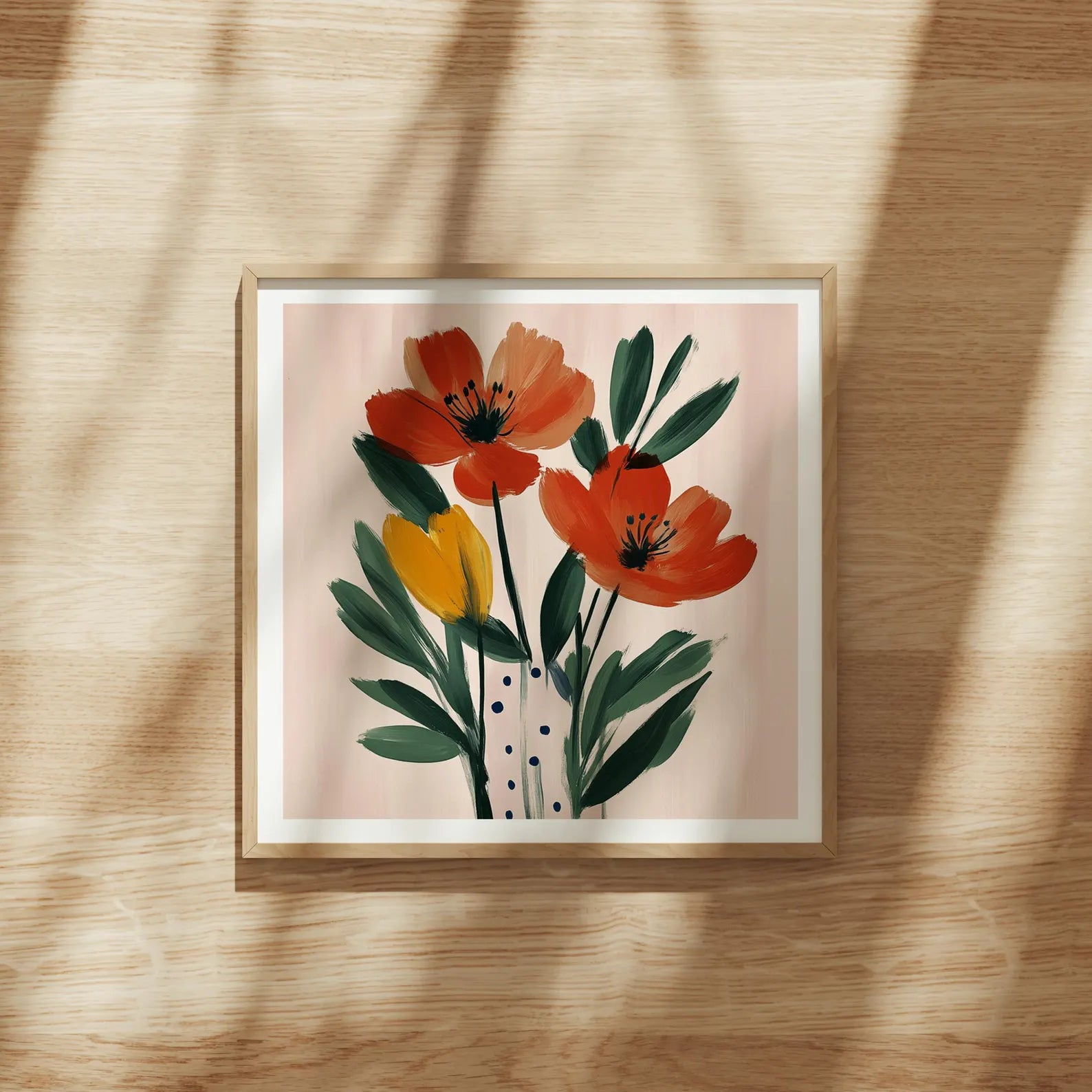 Square Frame Mockup With Sunlight