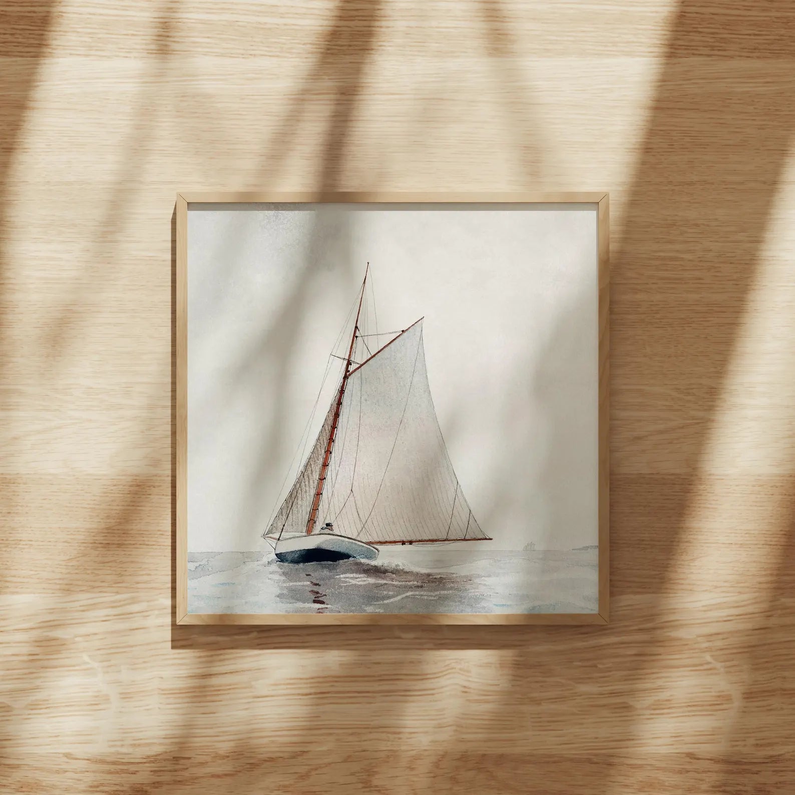 Square Frame Mockup With Sunlight