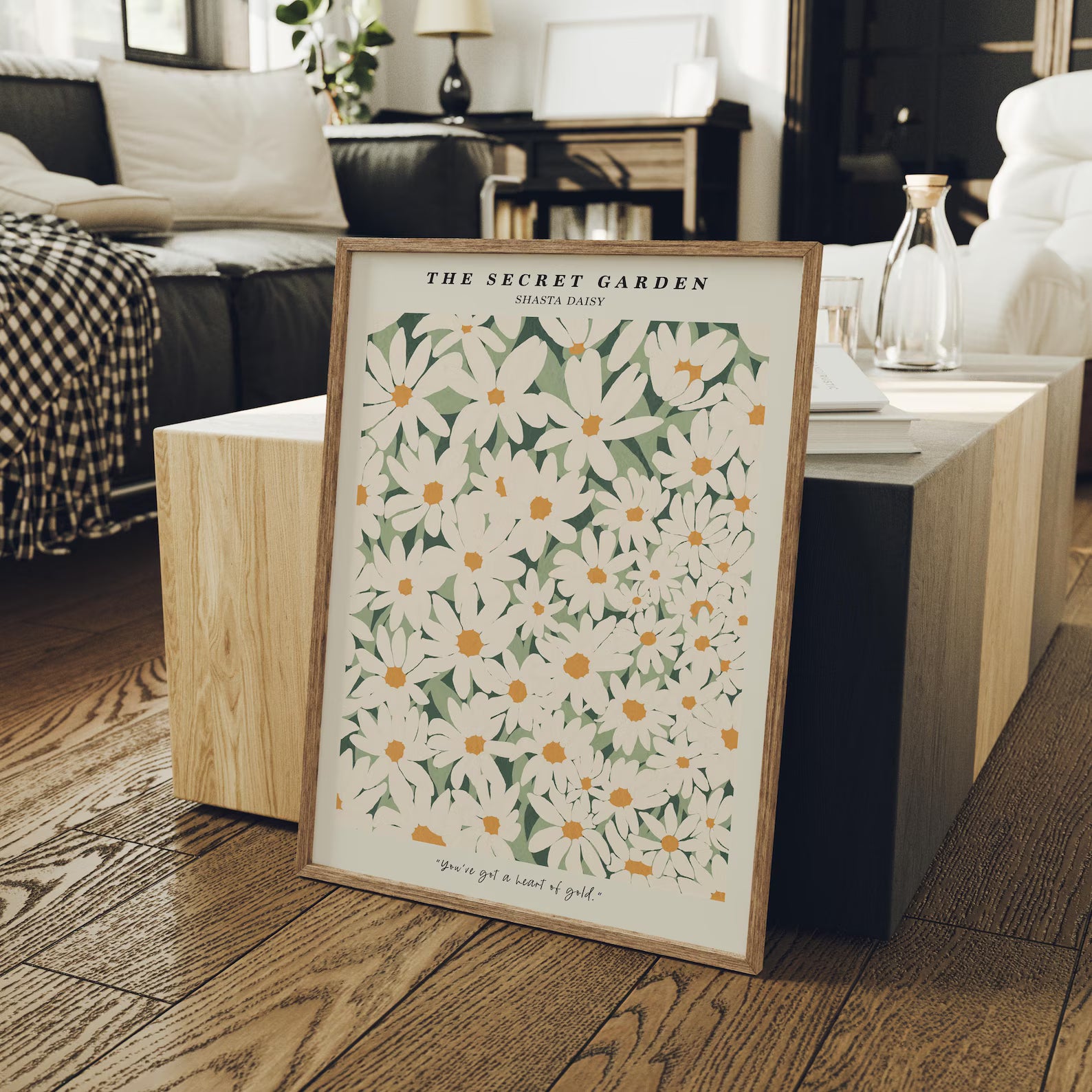 Vertical 3x4 Living Room Frame Mockup