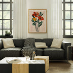 Vertical 3x4 Living Room Wall Frame Mockup