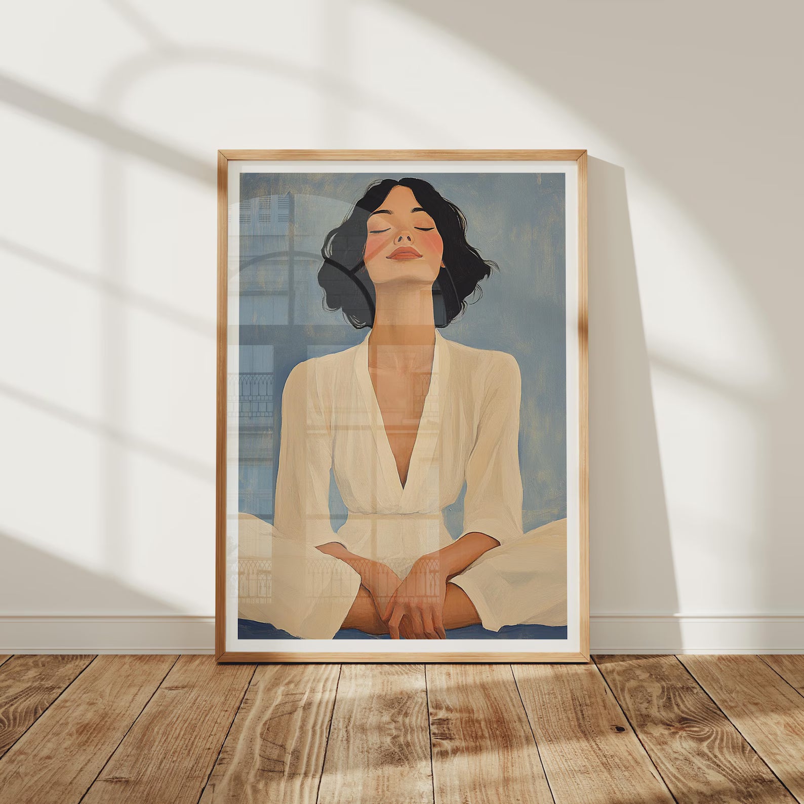 Vertical 3x4 Frame Mockup With Reflection