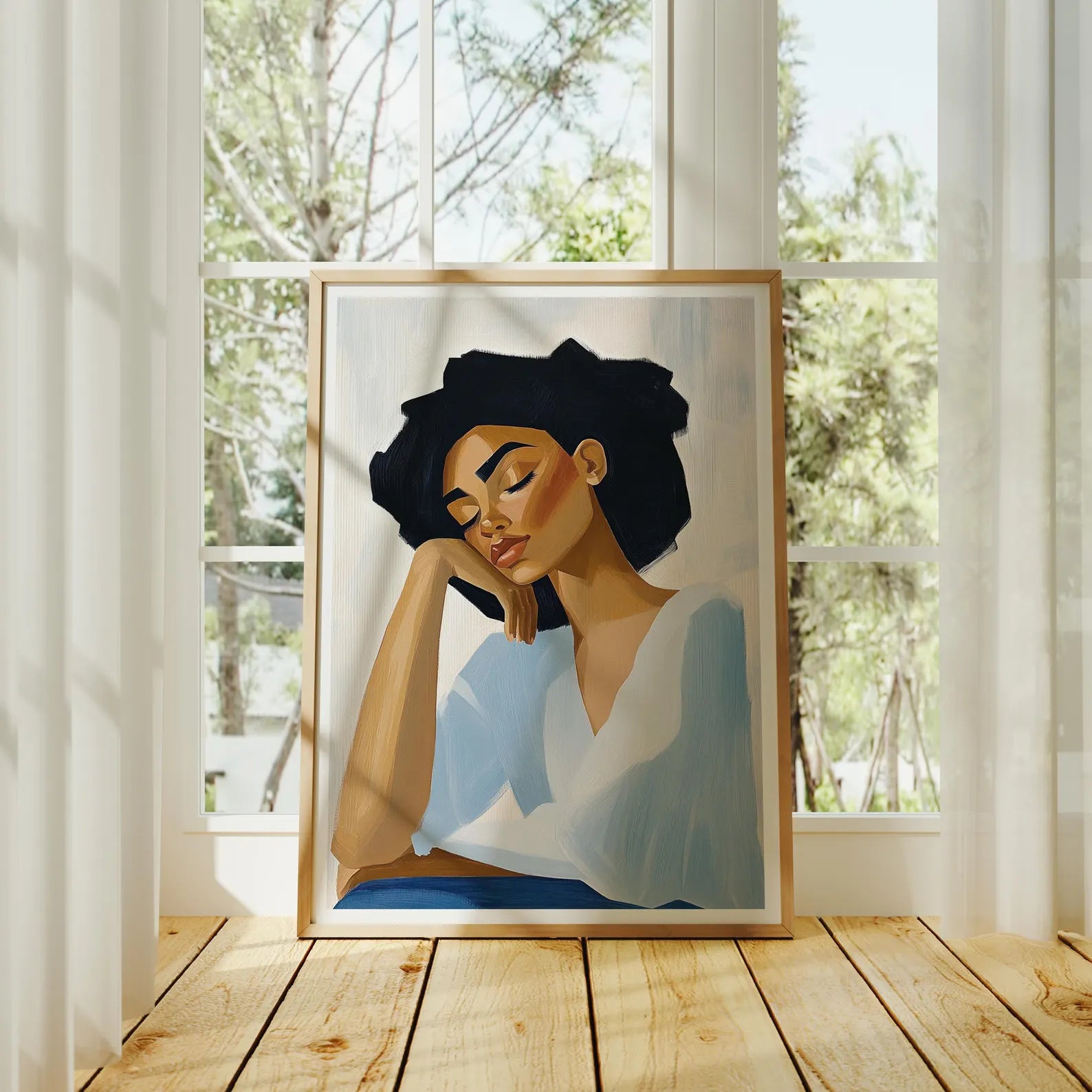 Vertical A Series Frame Mockup With Sunlight